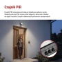 Naświetlacz LED TAMBO EVO z czujnikiem PIR, 10 W, 1000 lm, IP44, czarny
