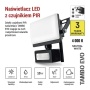 Naświetlacz LED TAMBO EVO z czujnikiem PIR, 10 W, 1000 lm, IP44, czarny