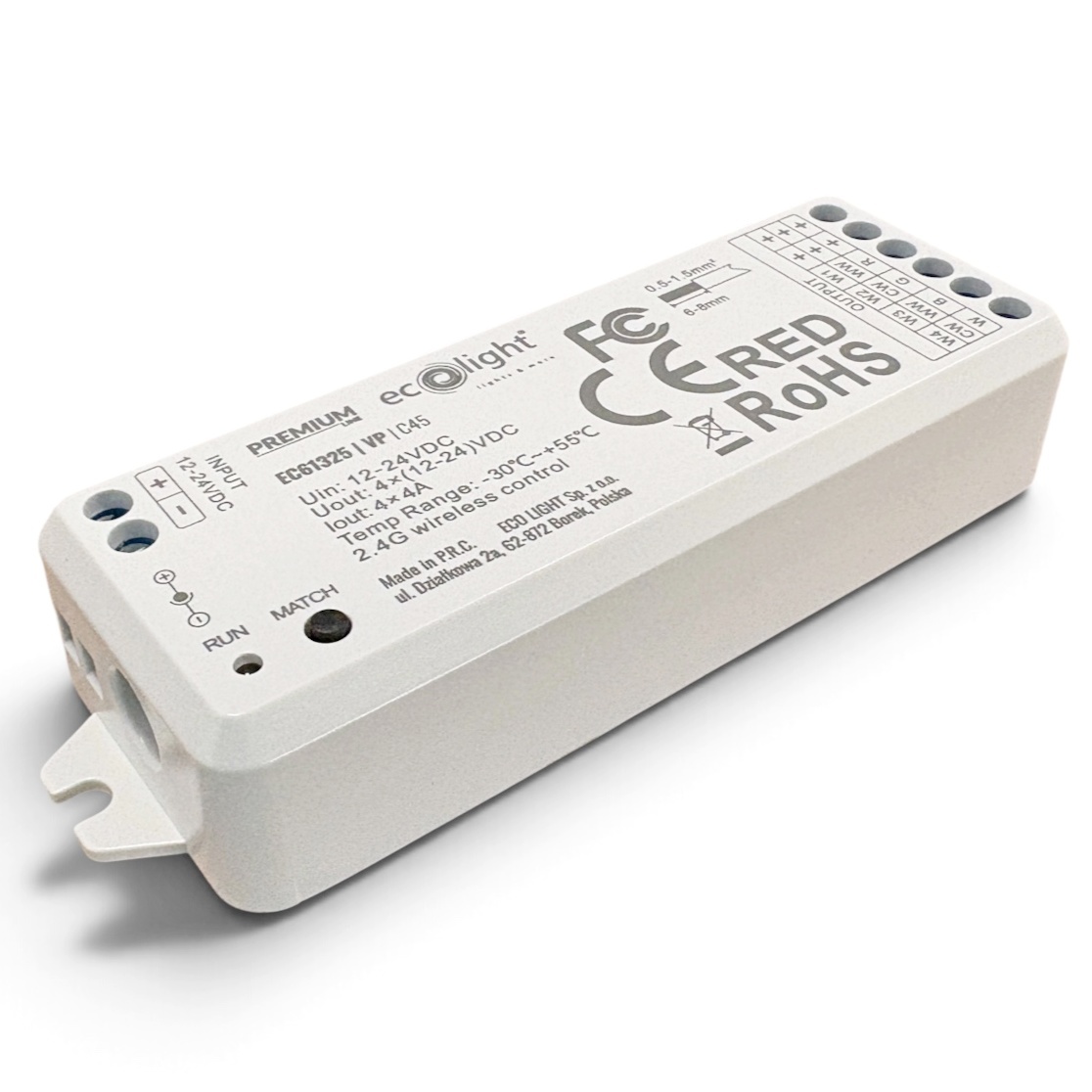 Sterownik RGBW RF VP 16A 12–24V Eco Light