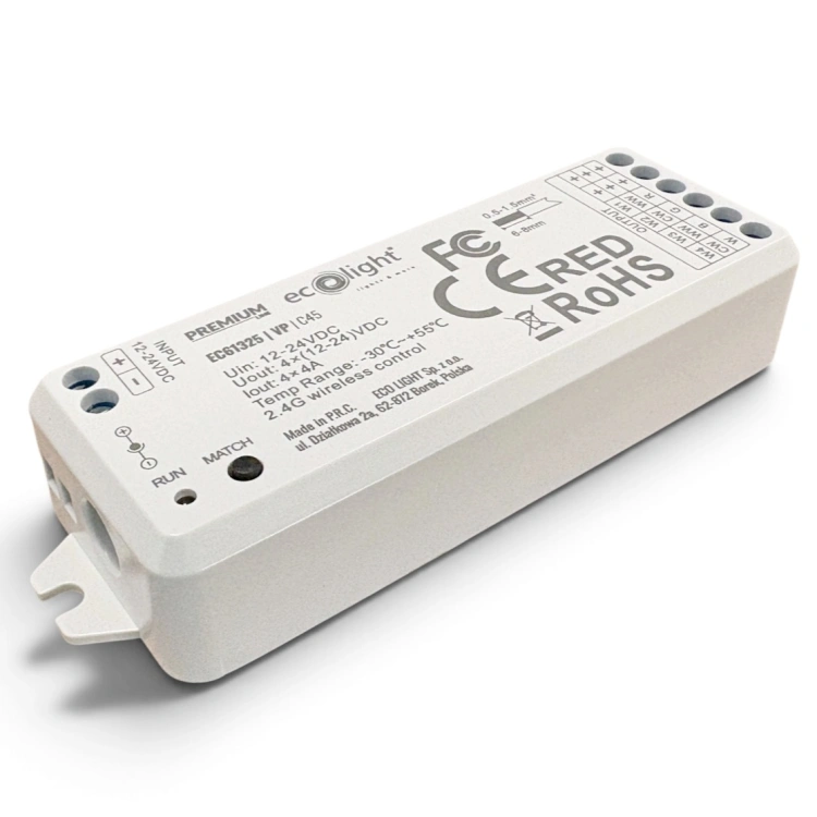 Sterownik RGBW RF VP 16A 12–24V Eco Light