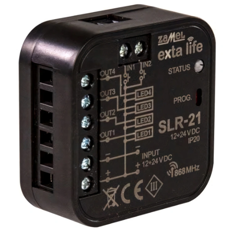 SLR-21 STEROWNIK LED 4-KANAŁOWY 12-24VDC