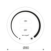 Panel kontrolny FUT087-B / ściemnianie / 2,4G RF / 3VDC / czarny / IP20 / Bergmen by MiBoxer