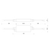 Kontroler LED FUT037S-P / RGB / 12-24VDC / 3x6A / IP66 / MiBoxer - rysunek wymiarowy
