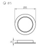 Wymiary oprawy LED TAVO 5W Ø95 mm