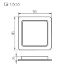 Wymiary oprawy LED TAVO 12W 145 × 145 mm