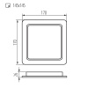 Wymiary oprawy LED TAVO 18W 170 × 170 mm