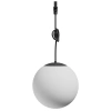 Oprawa LED GLOBE P z czarnym przewodem 1000 mm – widok z boku