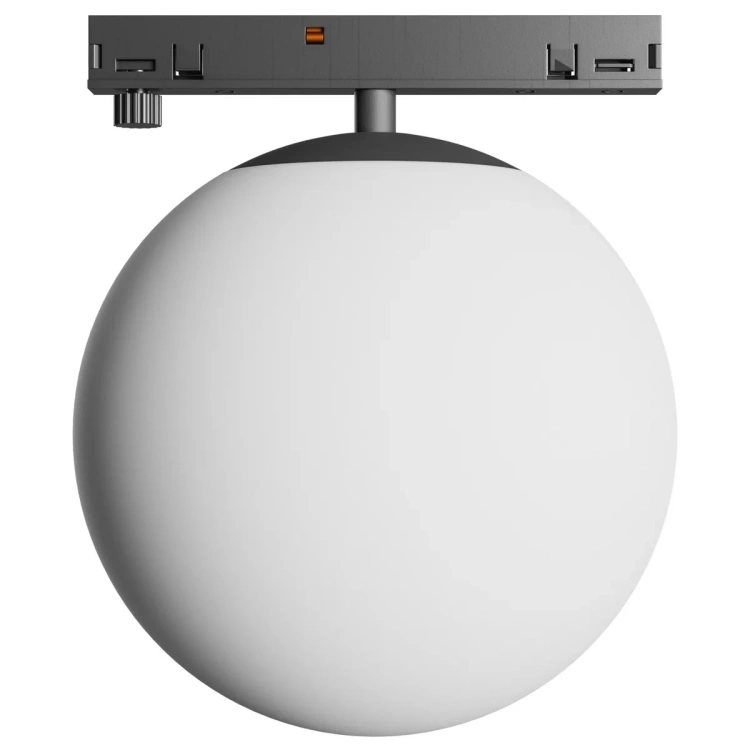Czarne mocowanie oprawy GLOBE do szynoprzewodu SHIFT NANO