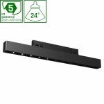 Czarna oprawa liniowa LED Spectrum SHIFT NANO GRID S 12W do szyny 48V