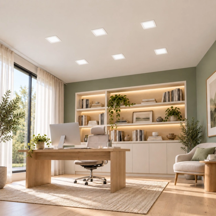 Aranżacja oprawy LED LOUIS 24W 225 × 225 × 24 mm