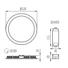 Wymiary oprawy ROUNDA V2 18W Ø220 × 20 mm