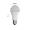 Wymiary żarówki EMOS GoSmart A60 60x60x125 mm