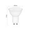 Wymiary żarówki EMOS GoSmart GU10 50x50x56,5 mm