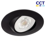 Czarna oprawa LED podtynkowa Kanlux FIZU CCT B 4W 370lm