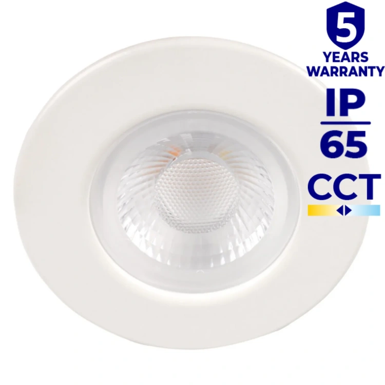 Biała oprawa LED podtynkowa Kanlux FIZU PRO IP65 CCT W 5,5W