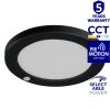 Czarna oprawa LED Kanlux ERGA PIR 10-18W CCT-B z czujnikiem ruchu