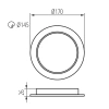 Wymiary Kanlux TAVO LED DO 18W CCT Ø170 mm