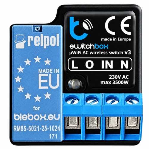 Sterownik WiFi switchBox BleBox 230V 16A