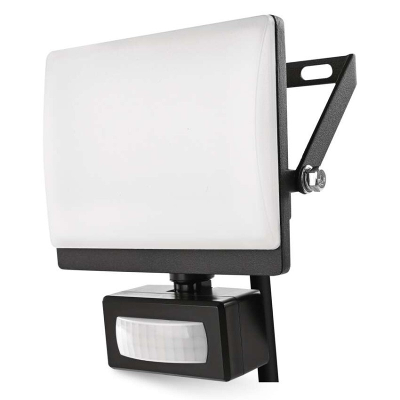 Naświetlacz LED TAMBO EVO z czujnikiem PIR, 20 W, 2000 lm, IP44, czarny