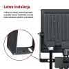 Naświetlacz LED TAMBO EVO z czujnikiem PIR, 30 W, 3000 lm, IP44, czarny