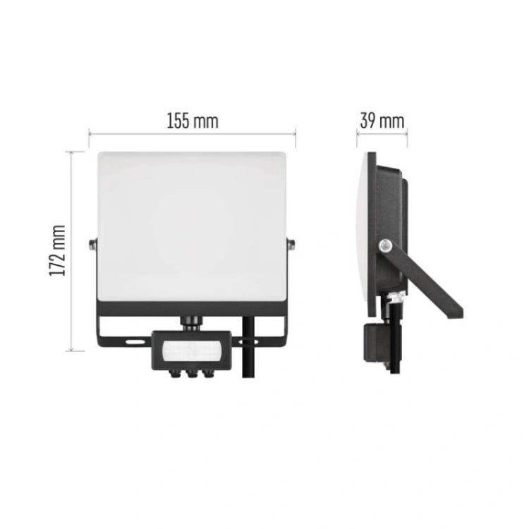 Naświetlacz LED TAMBO EVO z czujnikiem PIR, 30 W, 3000 lm, IP44, czarny