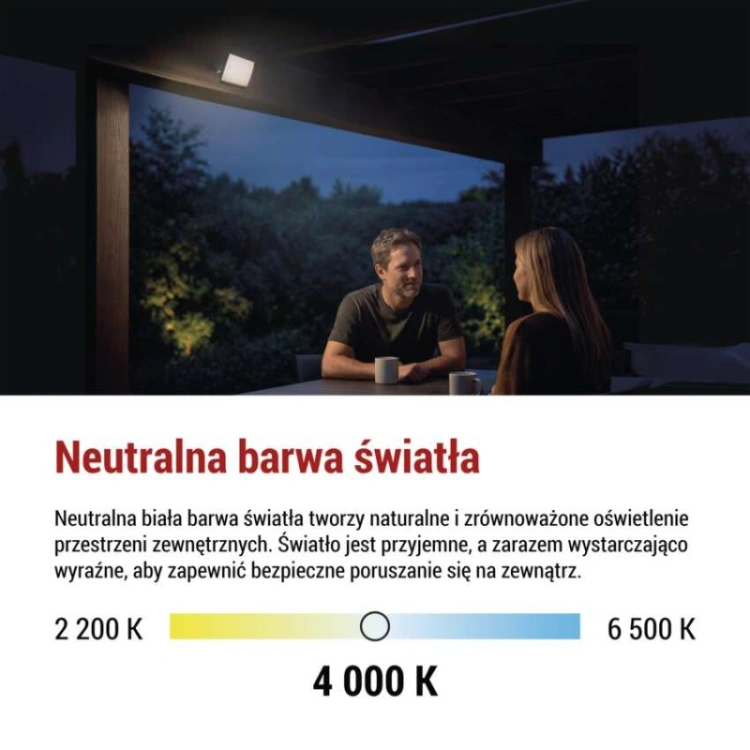 Naświetlacz LED TAMBO EVO, 20 W, 2000 lm, IP65, czarny