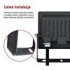 Naświetlacz LED TAMBO EVO, 20 W, 2000 lm, IP65, czarny