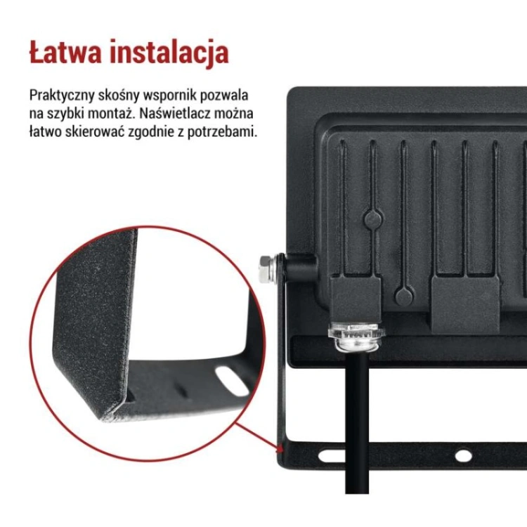 Naświetlacz LED TAMBO EVO, 20 W, 2000 lm, IP65, czarny