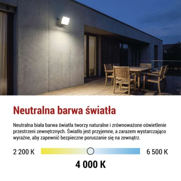 Naświetlacz LED TAMBO EVO, 50 W, 5000 lm, IP65, czarny