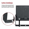 Naświetlacz LED TAMBO EVO, 50 W, 5000 lm, IP65, czarny