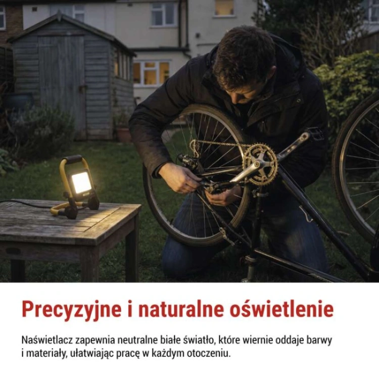 Naświetlacz LED GLARO 30 W, żółto-czarny, IP65, 3000 lm, neutralna biel