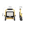 Naświetlacz LED GLARO 30 W, żółto-czarny, IP65, 3000 lm, neutralna biel