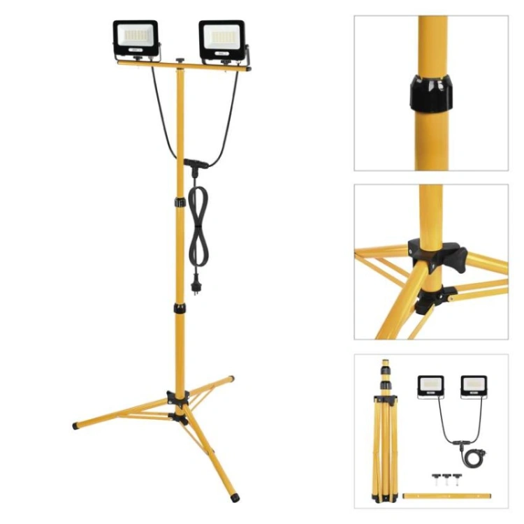 Naświetlacz LED GLARO, 2×30W + statyw, neutralna biel