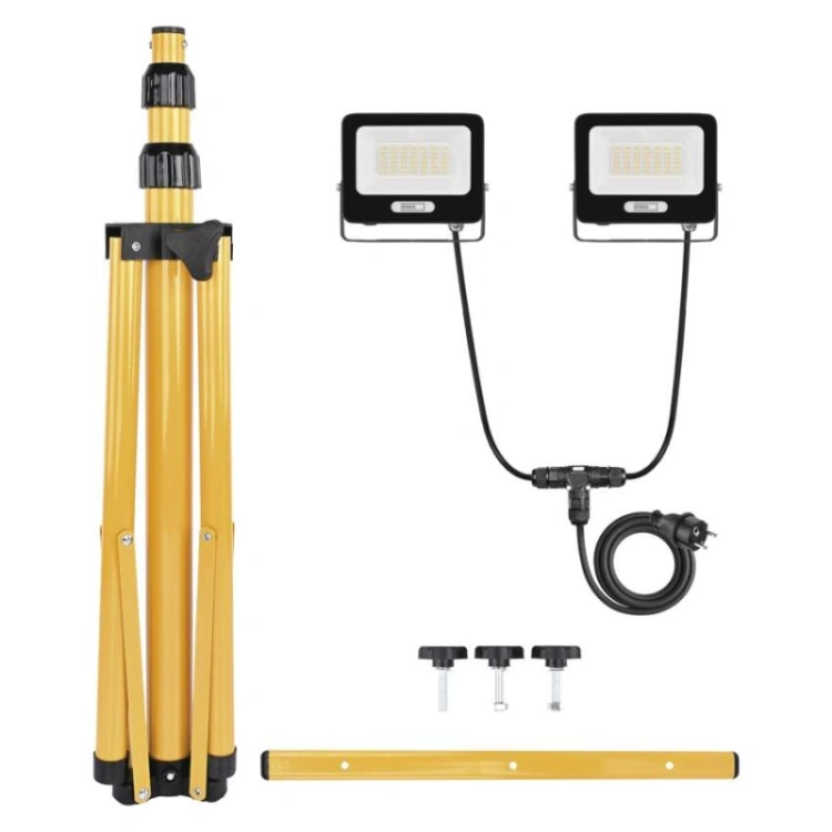 Naświetlacz LED GLARO, 2×30W + statyw, neutralna biel