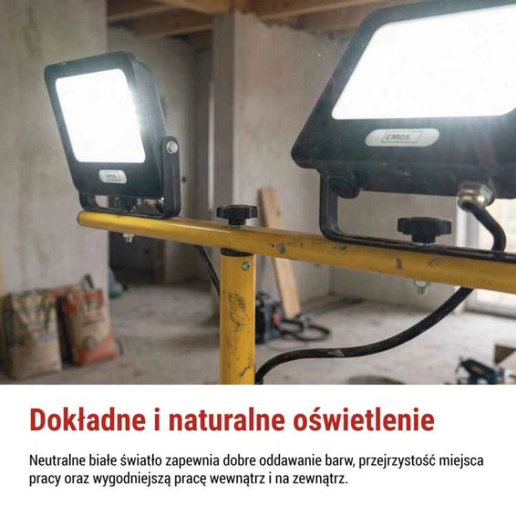 Naświetlacz LED GLARO, 2×30W + statyw, neutralna biel