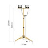 Naświetlacz LED GLARO, 2×30W + statyw, neutralna biel
