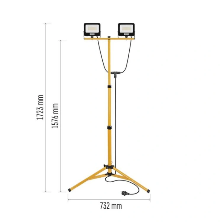 Naświetlacz LED GLARO, 2×30W + statyw, neutralna biel