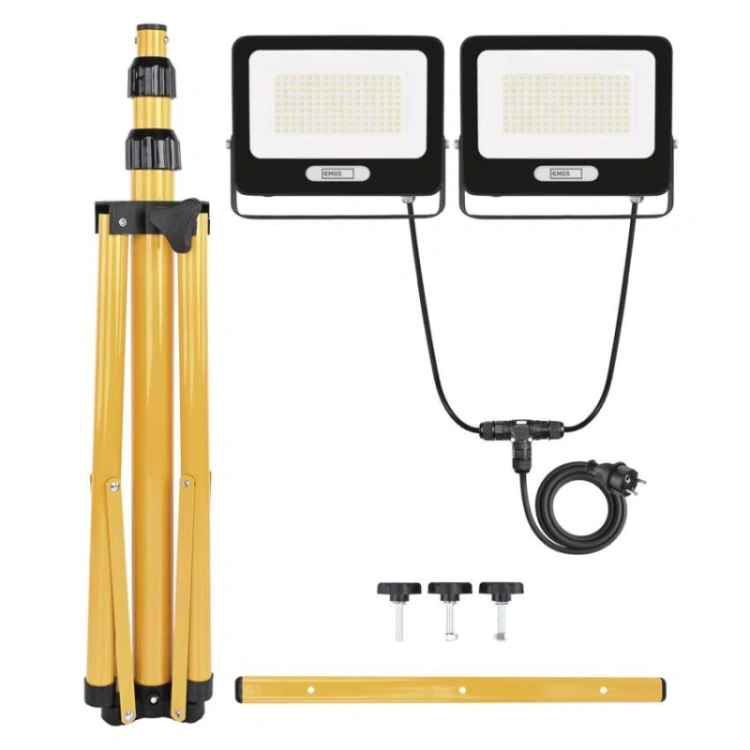 Naświetlacz LED GLARO, 2×100W + statyw, neutralna biel