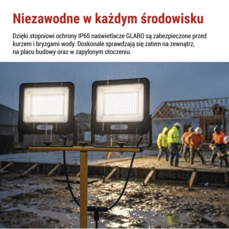 Naświetlacz LED GLARO, 2×100W + statyw, neutralna biel