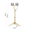 Naświetlacz LED GLARO, 2×100W + statyw, neutralna biel