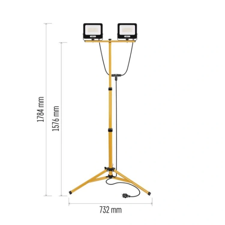 Naświetlacz LED GLARO, 2×100W + statyw, neutralna biel