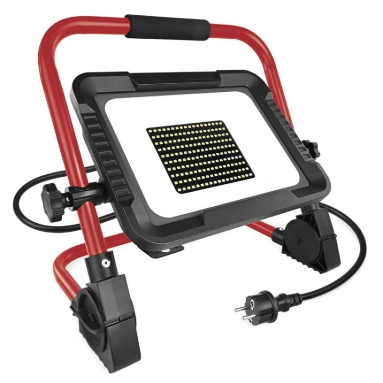 Naświetlacz LED ELION 100W, czerwony-czarny, IP65, 16 000 lm, neutralna biel
