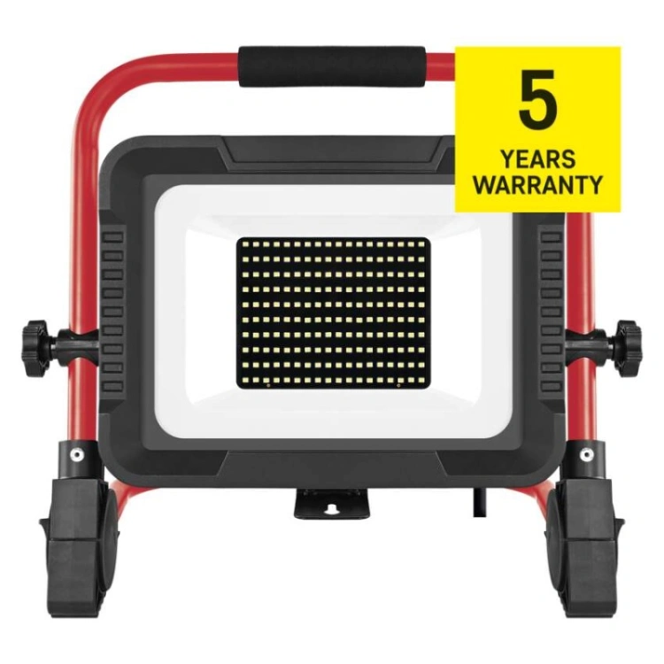 Naświetlacz LED ELION 100W, czerwony-czarny, IP65, 16 000 lm, neutralna biel