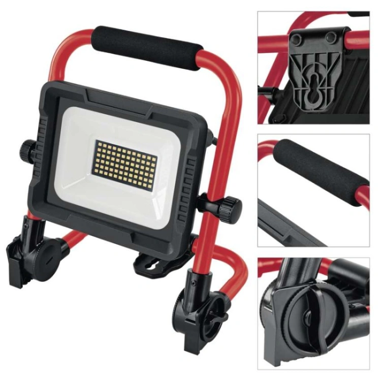 Naświetlacz LED ELION 30W, czerwony-czarny, IP65, 4800 lm, neutralna biel