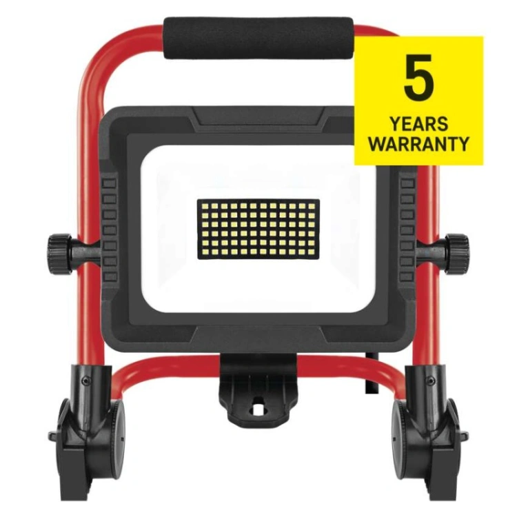 Naświetlacz LED ELION 30W, czerwony-czarny, IP65, 4800 lm, neutralna biel