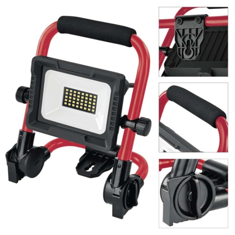 Naświetlacz LED ELION 20W, czerwony-czarny, IP65, 3000 lm, neutralna biel