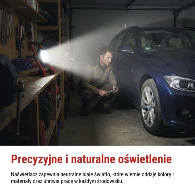 Naświetlacz LED ELION 20W, czerwony-czarny, IP65, 3000 lm, neutralna biel