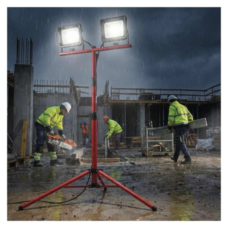 Naświetlacz LED ELION 2×50W + statyw, neutralna biel
