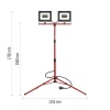 Naświetlacz LED ELION 2×50W + statyw, neutralna biel