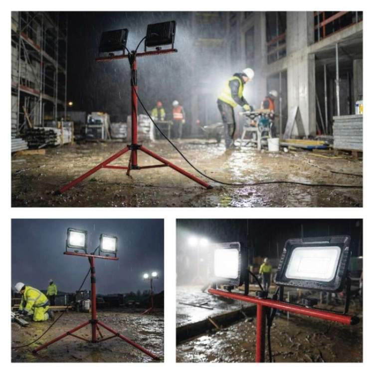 Naświetlacz LED ELION 2×30W + statyw, neutralna biel